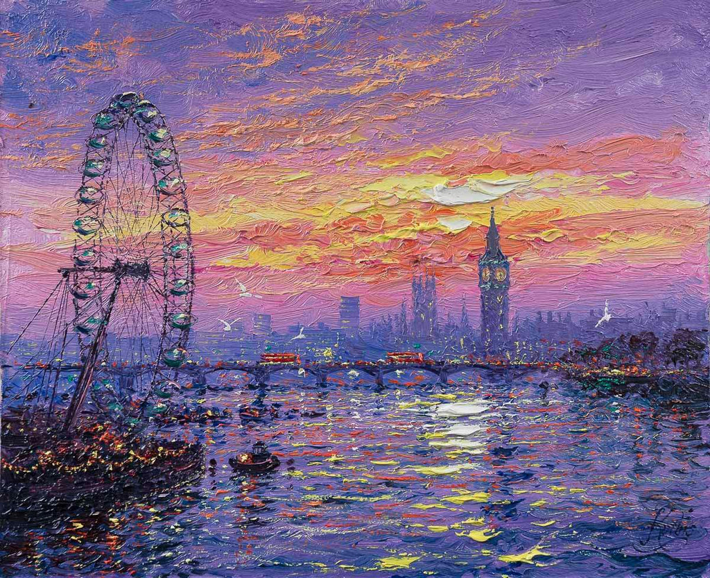 Morning Cityscape - Original - SOLD by artist Andrew Grant Kurtis - Wyecliffe Galleries