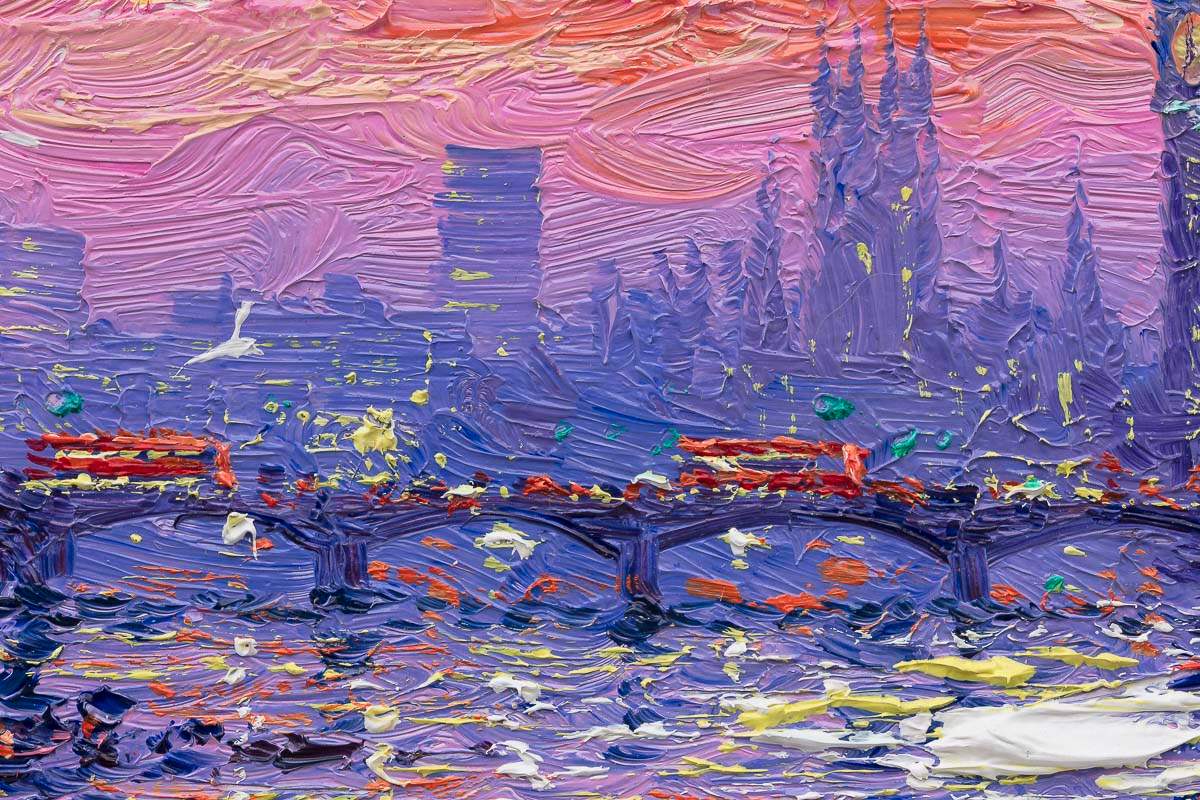 Morning Cityscape - Original - SOLD by artist Andrew Grant Kurtis - Wyecliffe Galleries