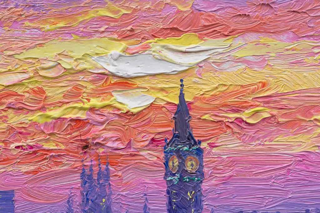 Morning Cityscape - Original - SOLD by artist Andrew Grant Kurtis - Wyecliffe Galleries