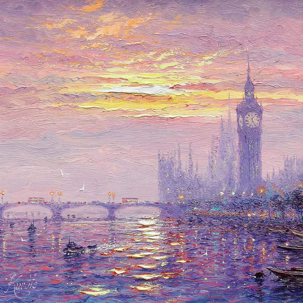 Purple Fusion - Original - SOLD by artist Andrew Grant Kurtis - Wyecliffe Galleries