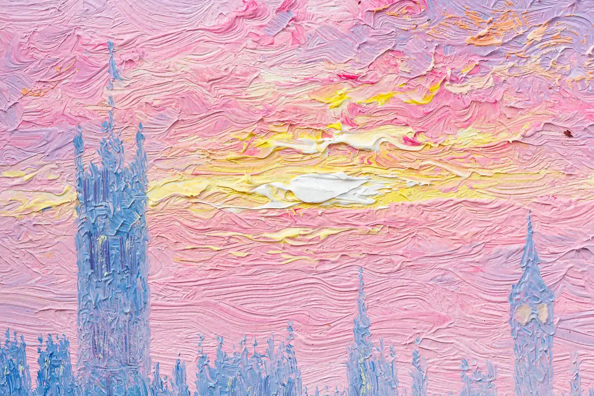 Sundown On The Thames - Original - SOLD by artist Andrew Grant Kurtis - Wyecliffe Galleries