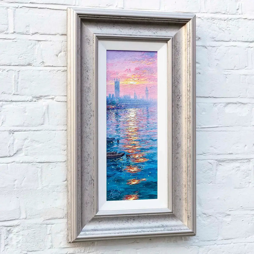 Sundown On The Thames - Original - SOLD by artist Andrew Grant Kurtis - Wyecliffe Galleries