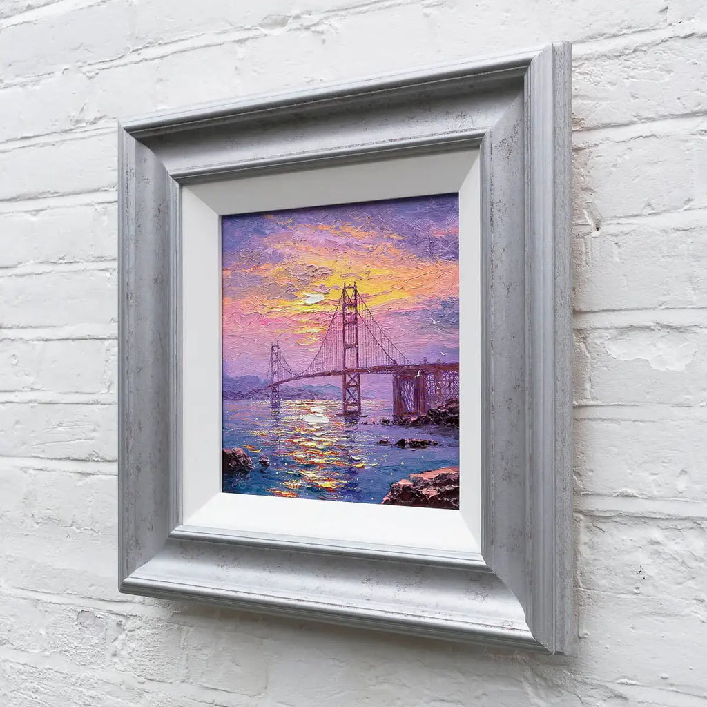 Sunrise Hues And Golden Gate Views - Original by artist Andrew Grant Kurtis - Wyecliffe Galleries