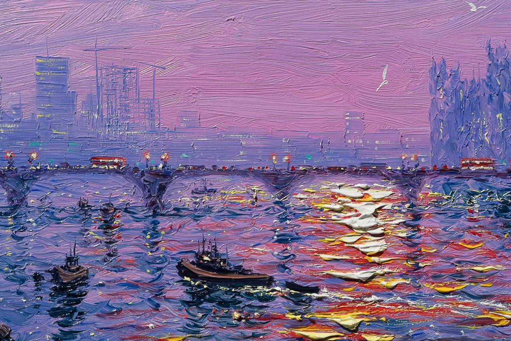 Sunrise Over Westminster - Original by artist Andrew Grant Kurtis - Wyecliffe Galleries