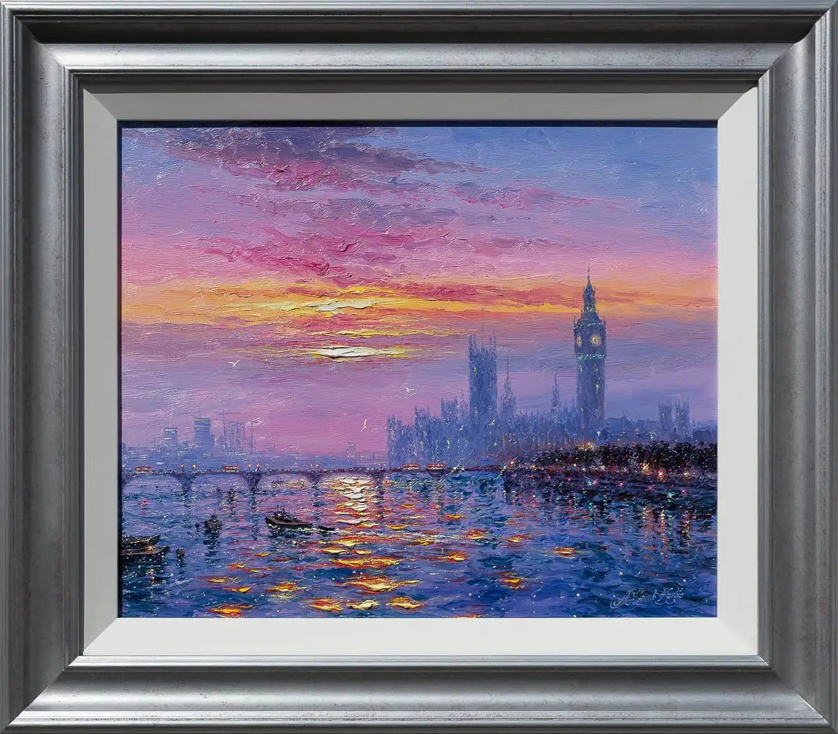 Sunrise Over Westminster - Original by artist Andrew Grant Kurtis - Wyecliffe Galleries