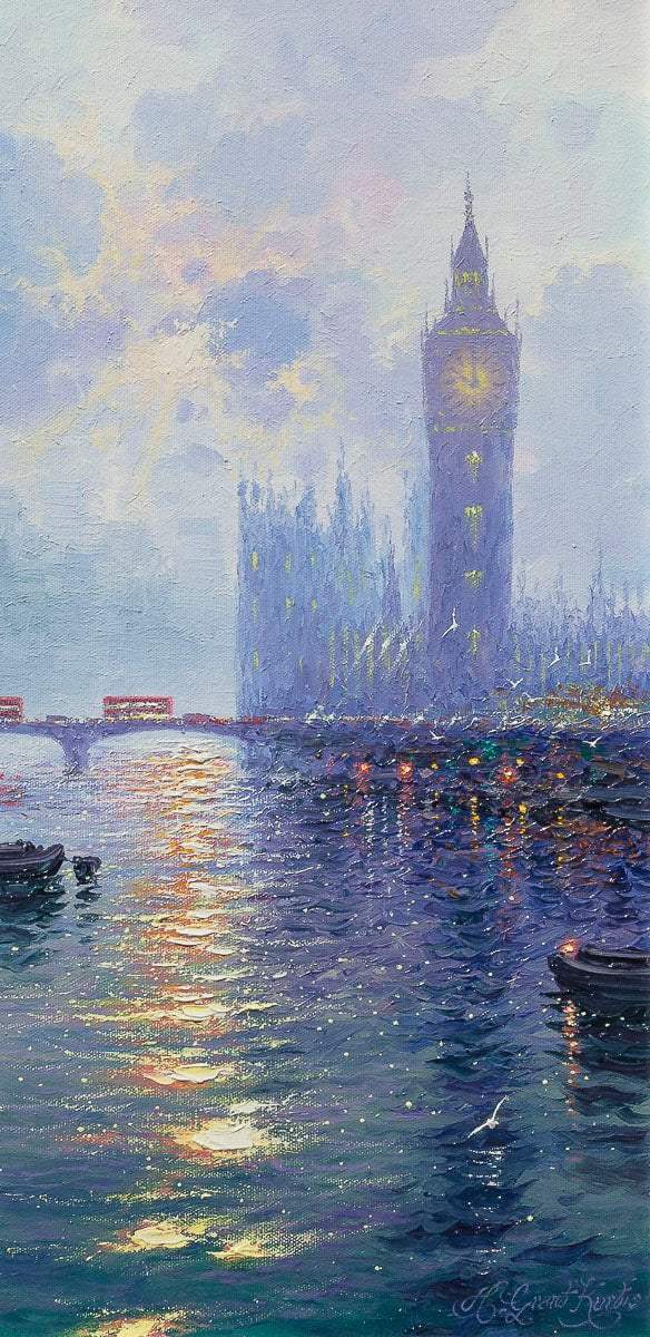 Twilight Reflections - ORIGINAL - SOLD by artist Andrew Grant Kurtis - Wyecliffe Galleries