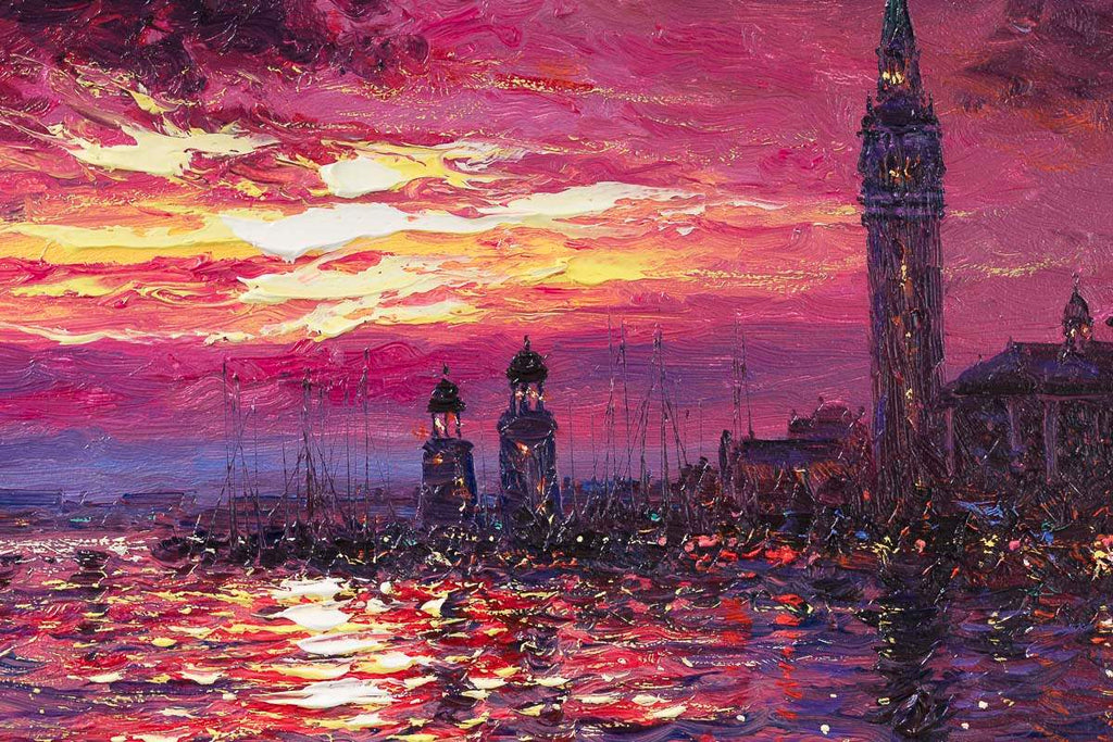 Venetian Sunrise Hues - Original - SOLD by artist Andrew Grant Kurtis - Wyecliffe Galleries