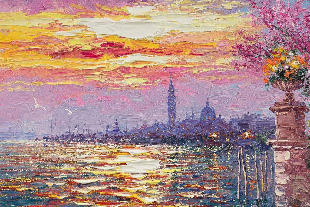 Venice Pink - Original - SOLD by artist Andrew Grant Kurtis - Wyecliffe Galleries