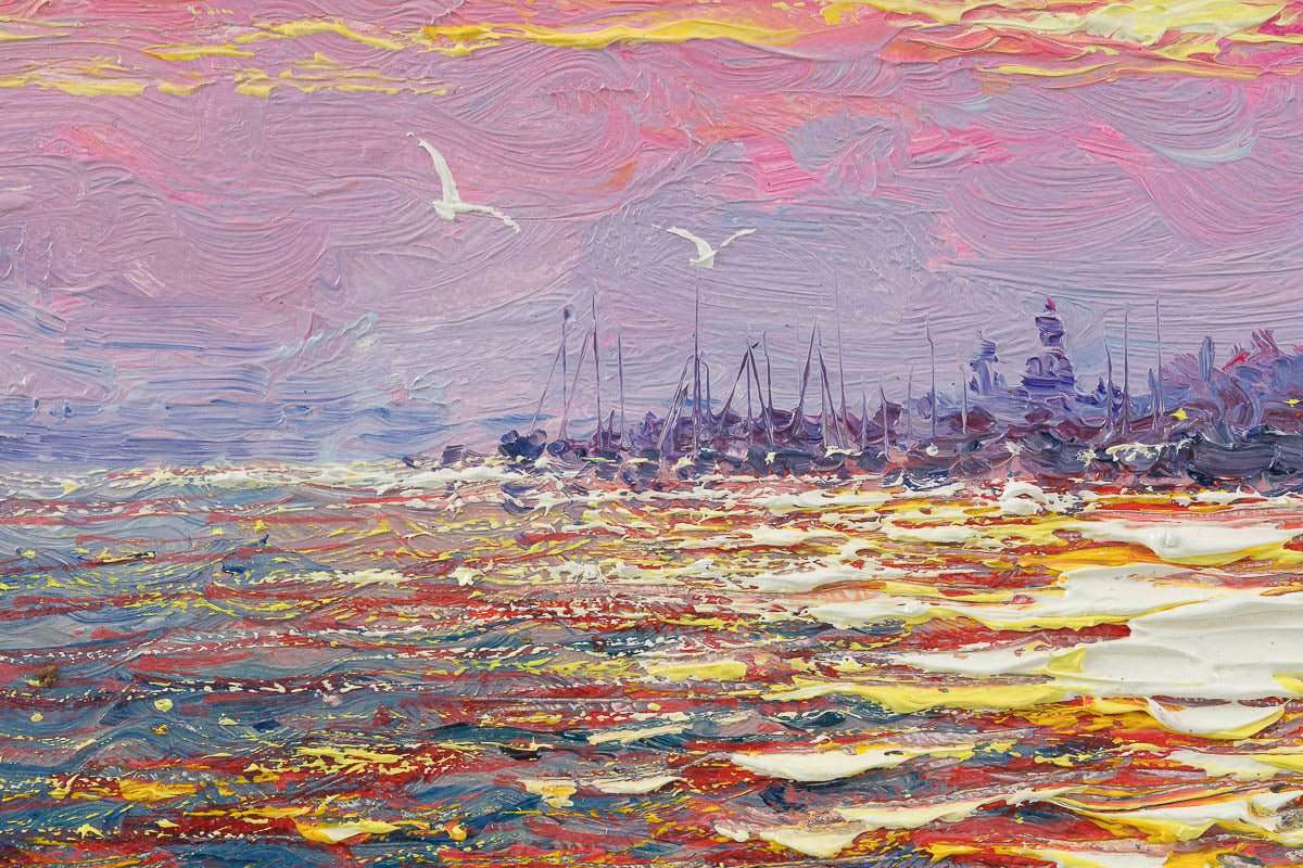 Venice Pink - Original - SOLD by artist Andrew Grant Kurtis - Wyecliffe Galleries