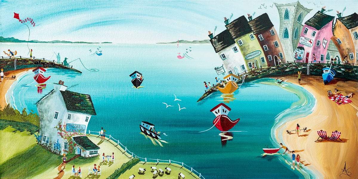 Clotted Cream Teas - Original - SOLD by artist Anne Blundell - Wyecliffe Galleries