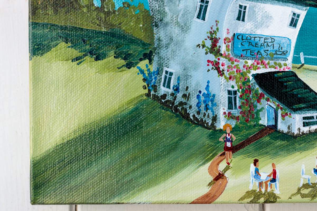 Clotted Cream Teas - Original - SOLD by artist Anne Blundell - Wyecliffe Galleries