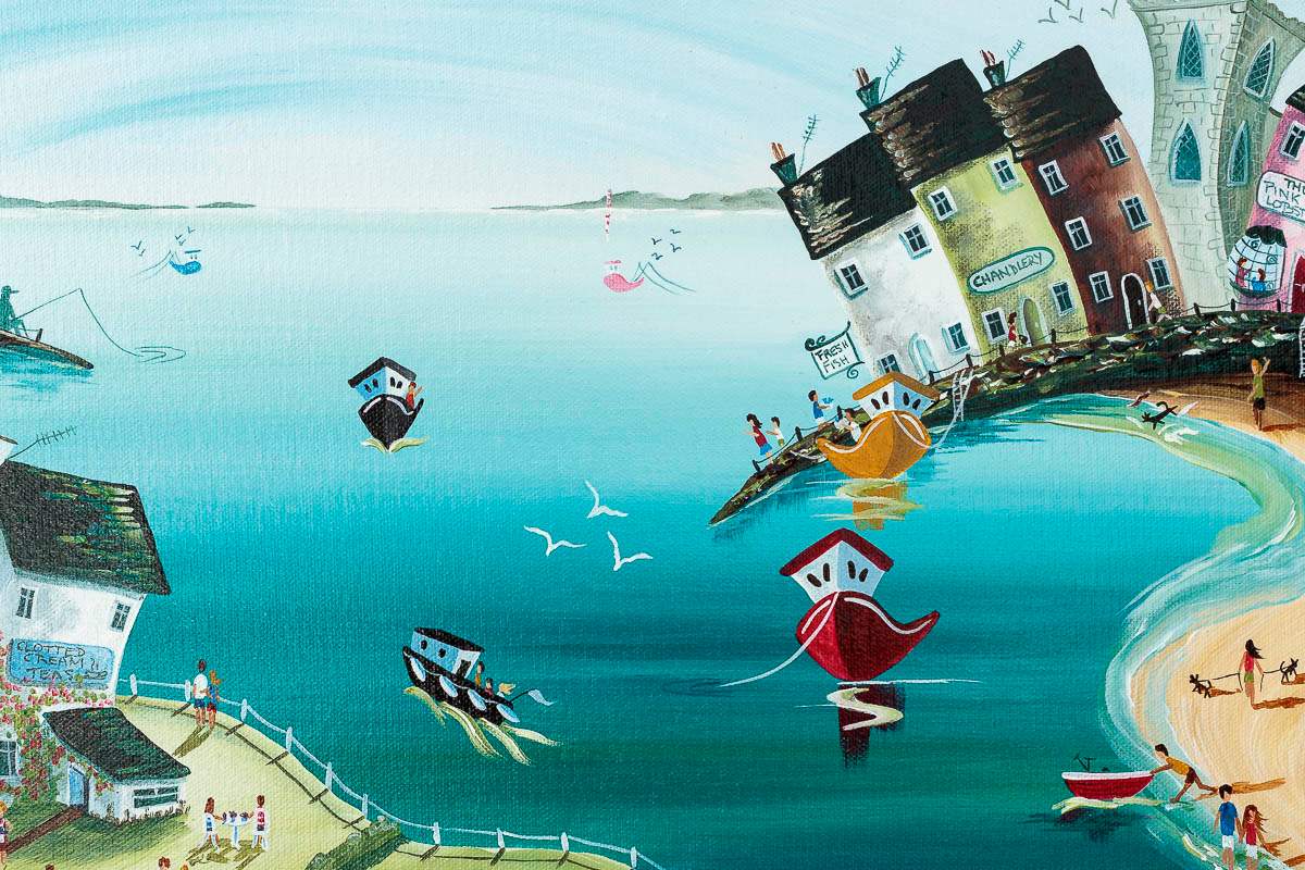 Clotted Cream Teas - Original - SOLD by artist Anne Blundell - Wyecliffe Galleries
