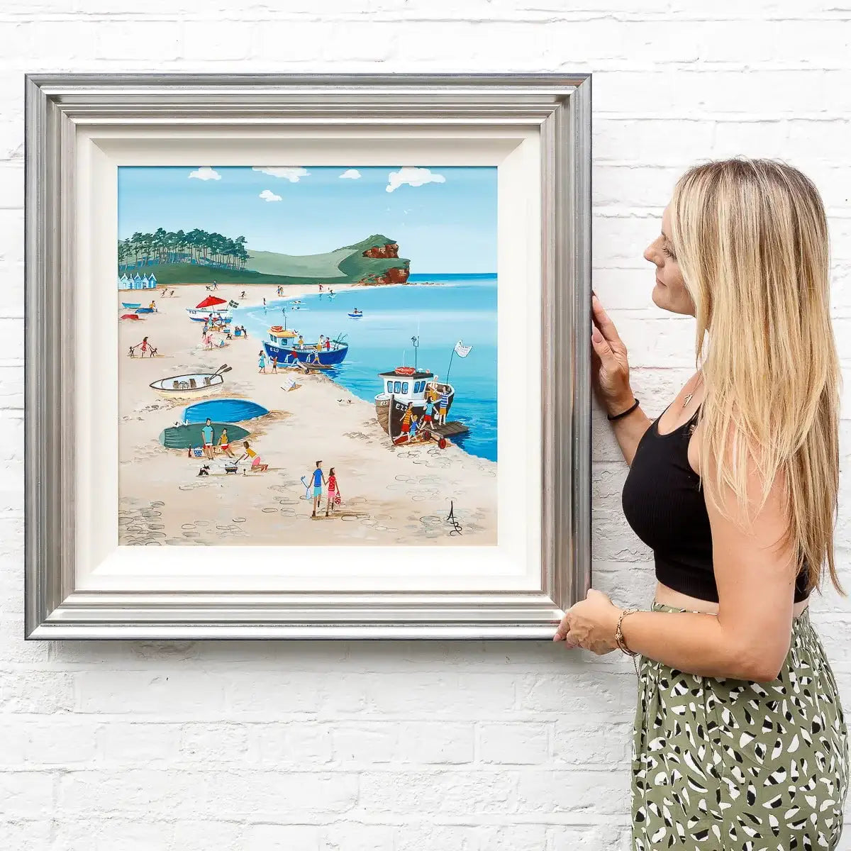 The Mackerel Fishers Budleigh Salterton - Original by artist Anne Blundell - Wyecliffe Galleries