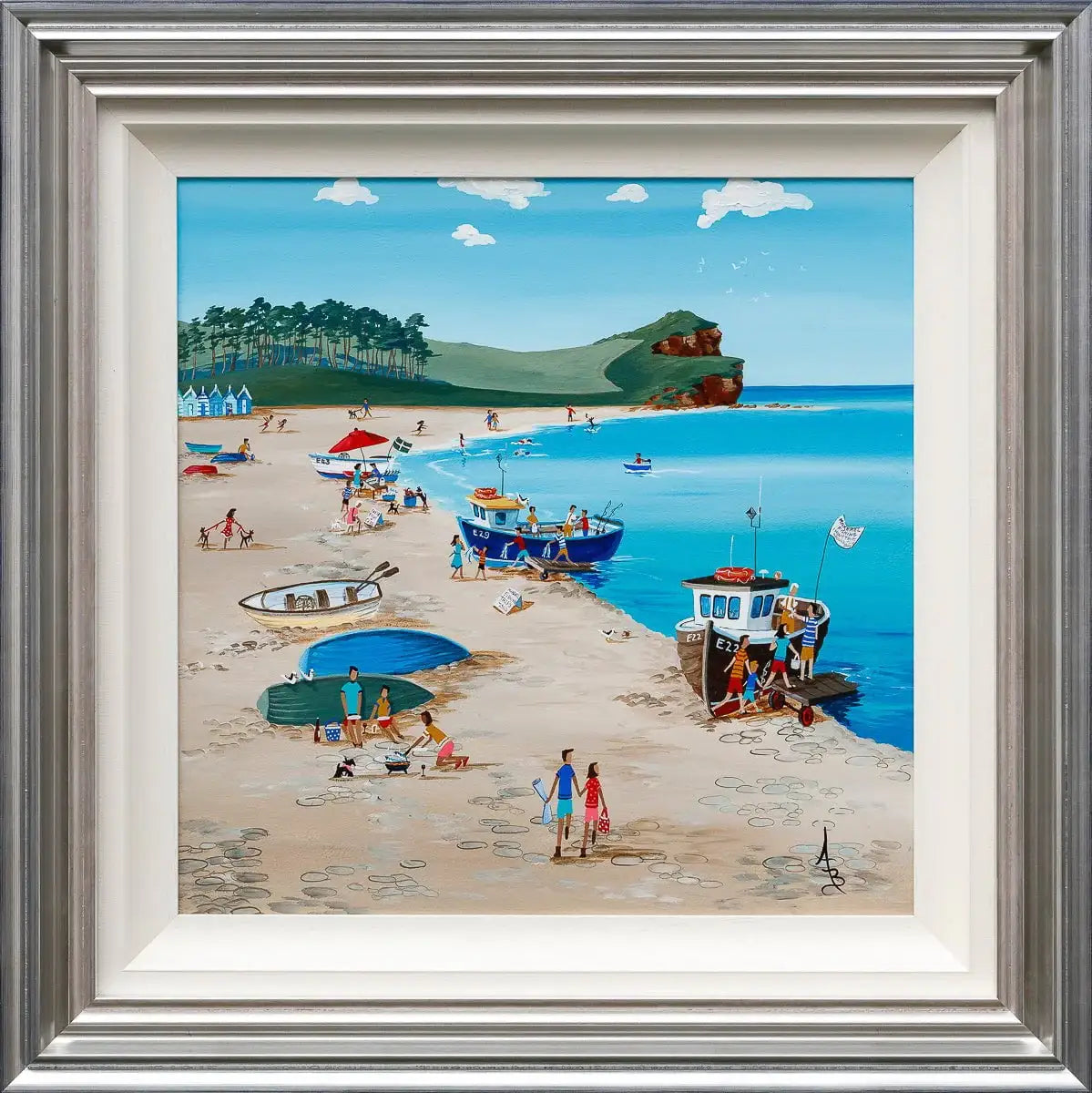 The Mackerel Fishers Budleigh Salterton - Original by artist Anne Blundell - Wyecliffe Galleries
