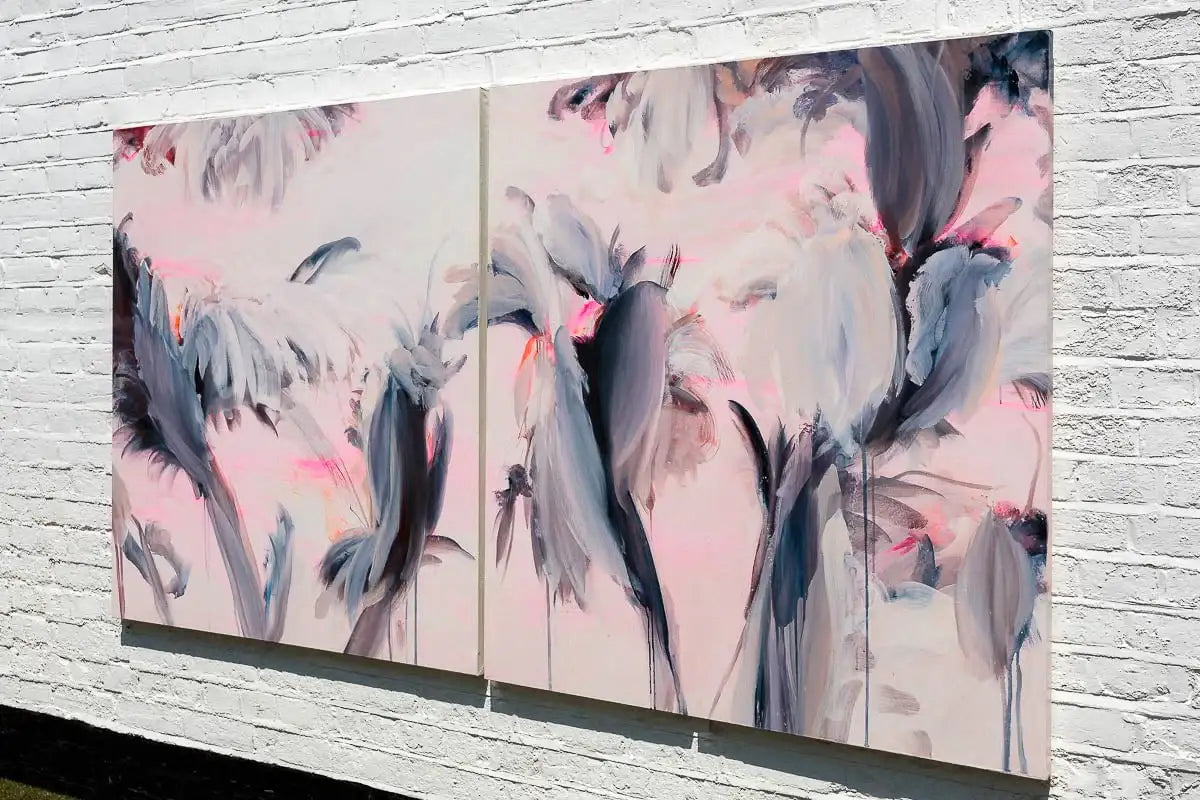 Regina - Diptych - Original by artist Beatriz Elorza - Wyecliffe Galleries