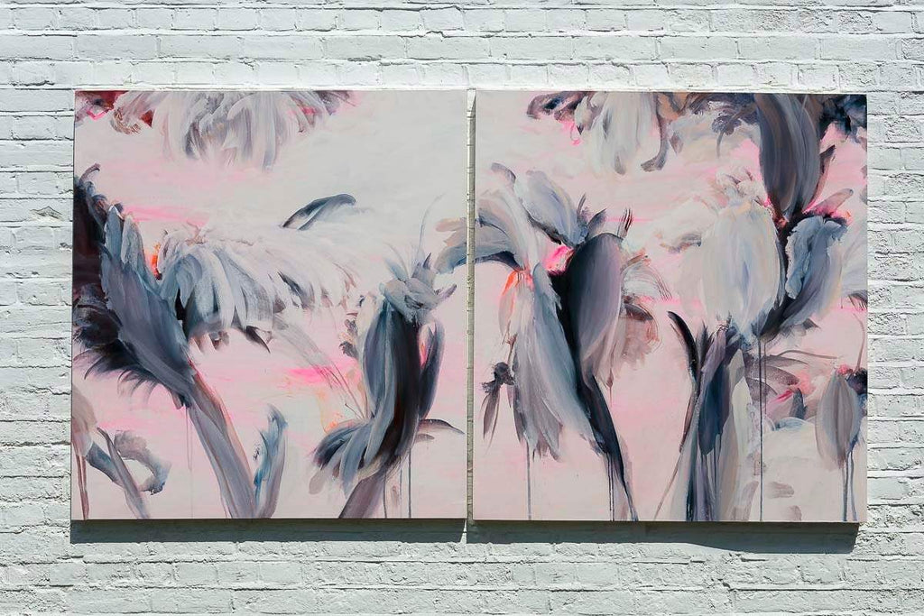 Regina - Diptych - Original by artist Beatriz Elorza - Wyecliffe Galleries