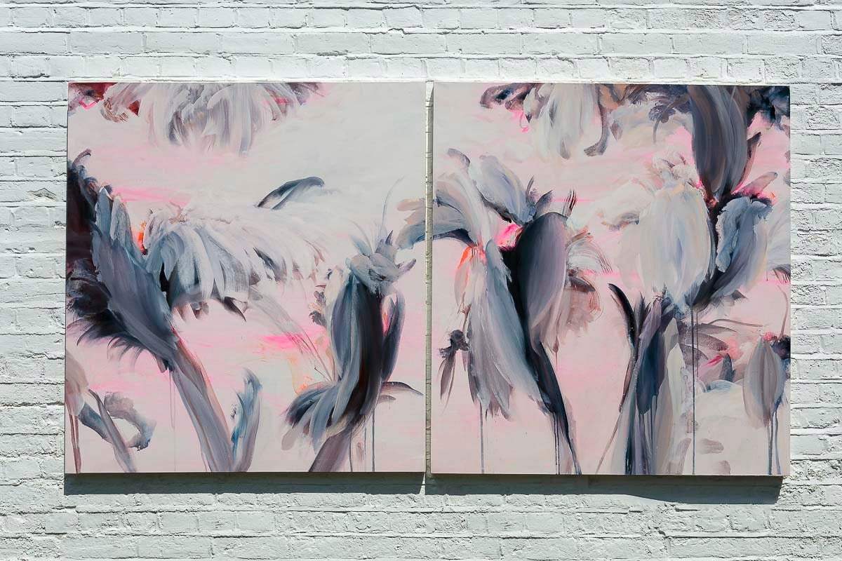 Regina - Diptych - Original by artist Beatriz Elorza - Wyecliffe Galleries