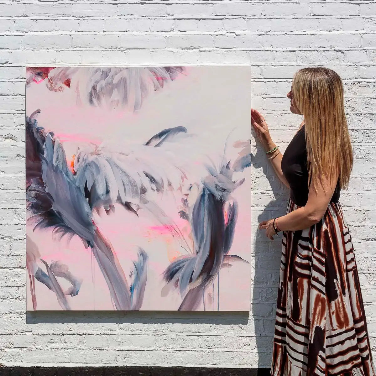 Regina - Diptych - Original by artist Beatriz Elorza - Wyecliffe Galleries