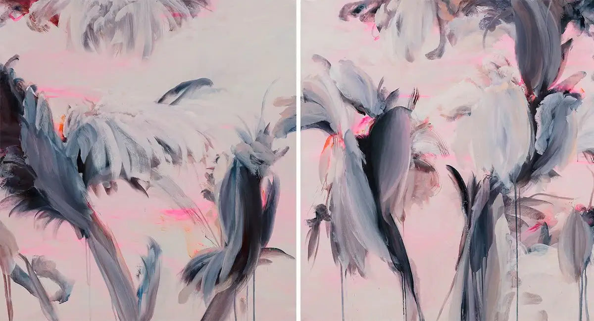 Regina - Diptych - Original by artist Beatriz Elorza - Wyecliffe Galleries