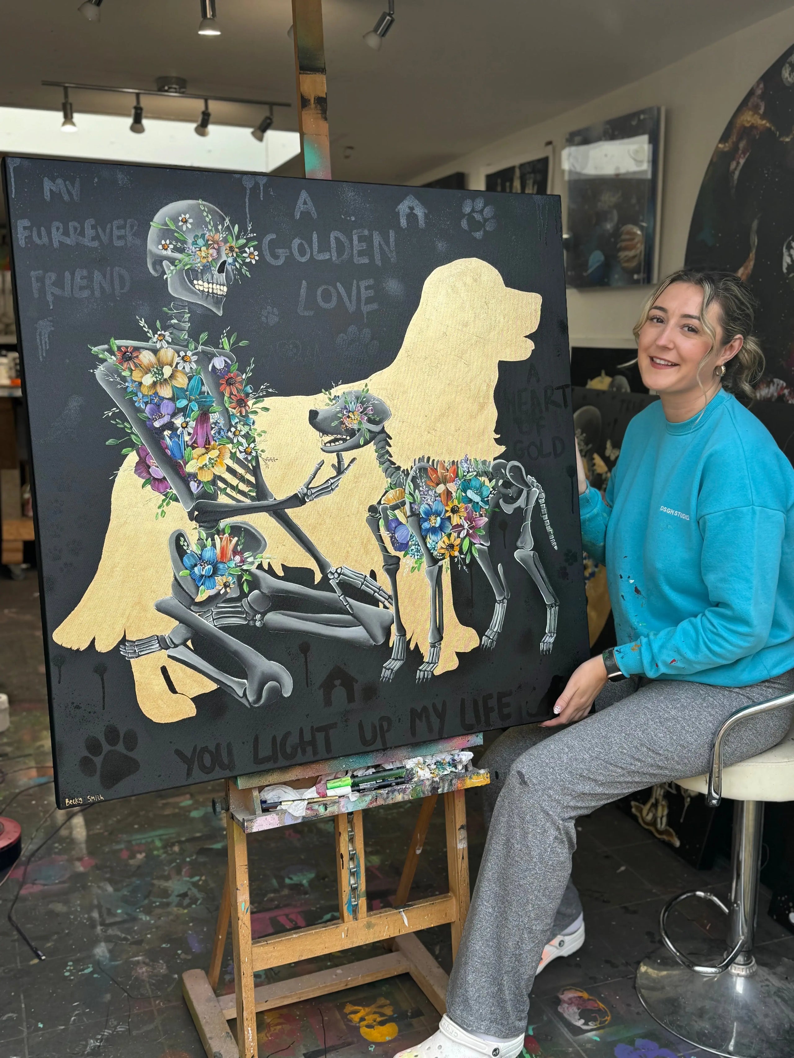 A Golden Love - Original - SOLD by artist Becky Smith - Wyecliffe Galleries