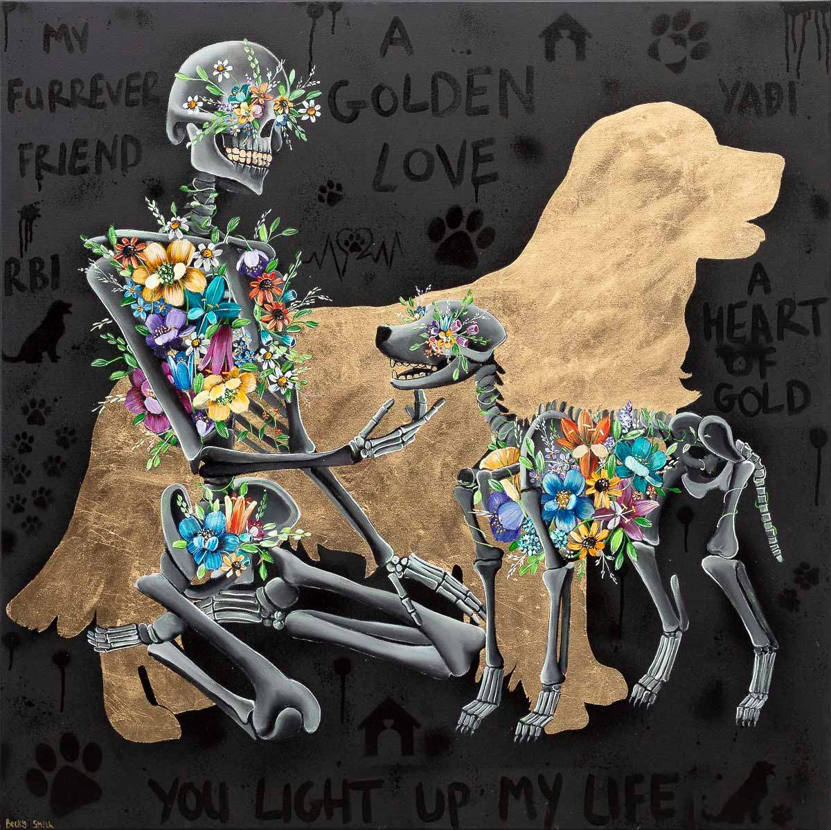 A Golden Love - Original - SOLD by artist Becky Smith - Wyecliffe Galleries