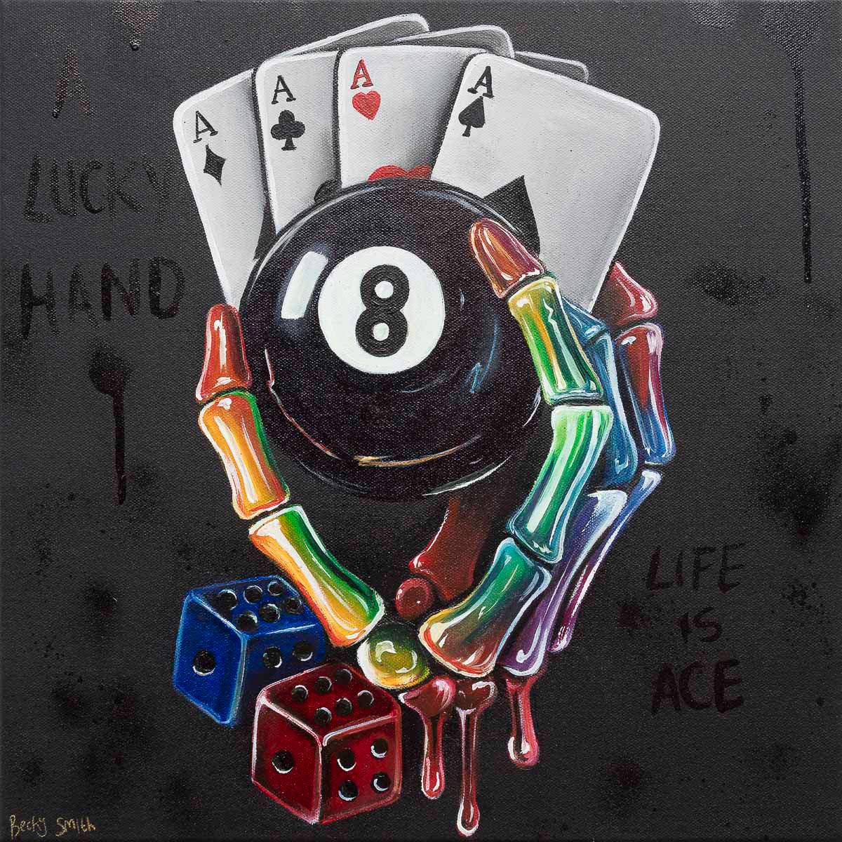 A Lucky Hand - Original - SOLD by artist Becky Smith - Wyecliffe Galleries