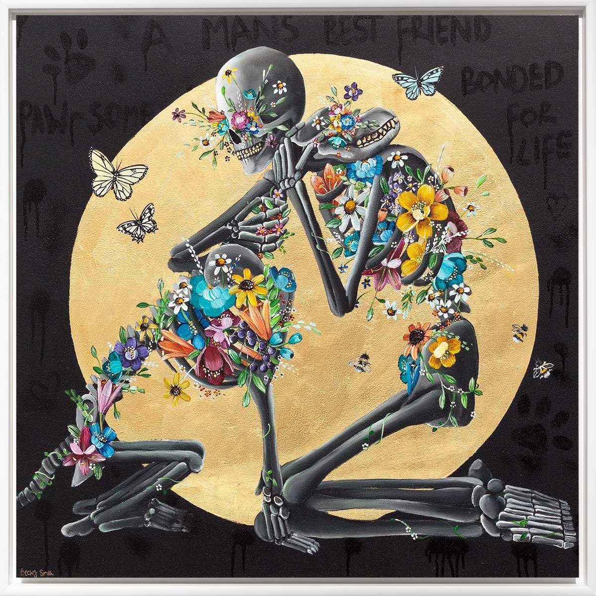 A Man's Best Friend - Deluxe Canvas by artist Becky Smith - Wyecliffe Galleries