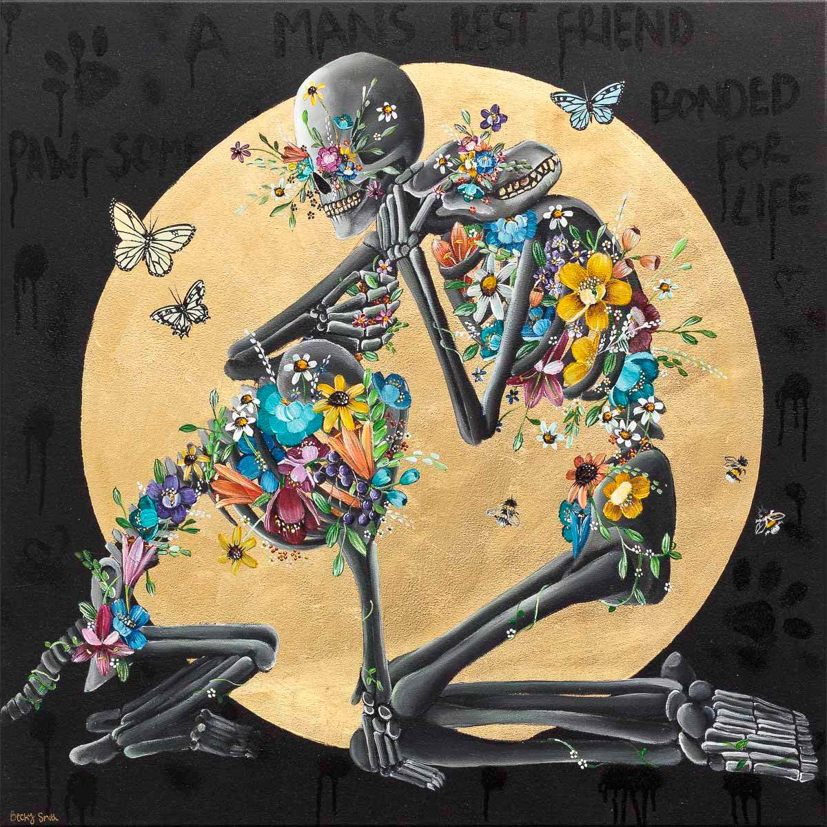 A Man's Best Friend - Original - SOLD by artist Becky Smith - Wyecliffe Galleries