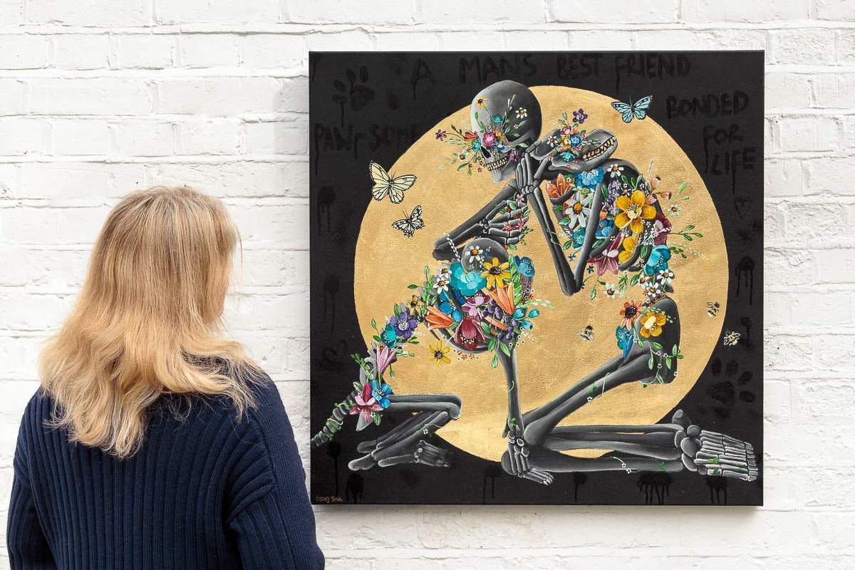 A Man's Best Friend - Original - SOLD by artist Becky Smith - Wyecliffe Galleries