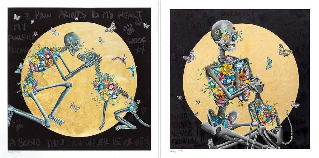 A Purrfect Love and Paw Prints To My Heart - Artist Proof Set by artist Becky Smith - Wyecliffe Galleries