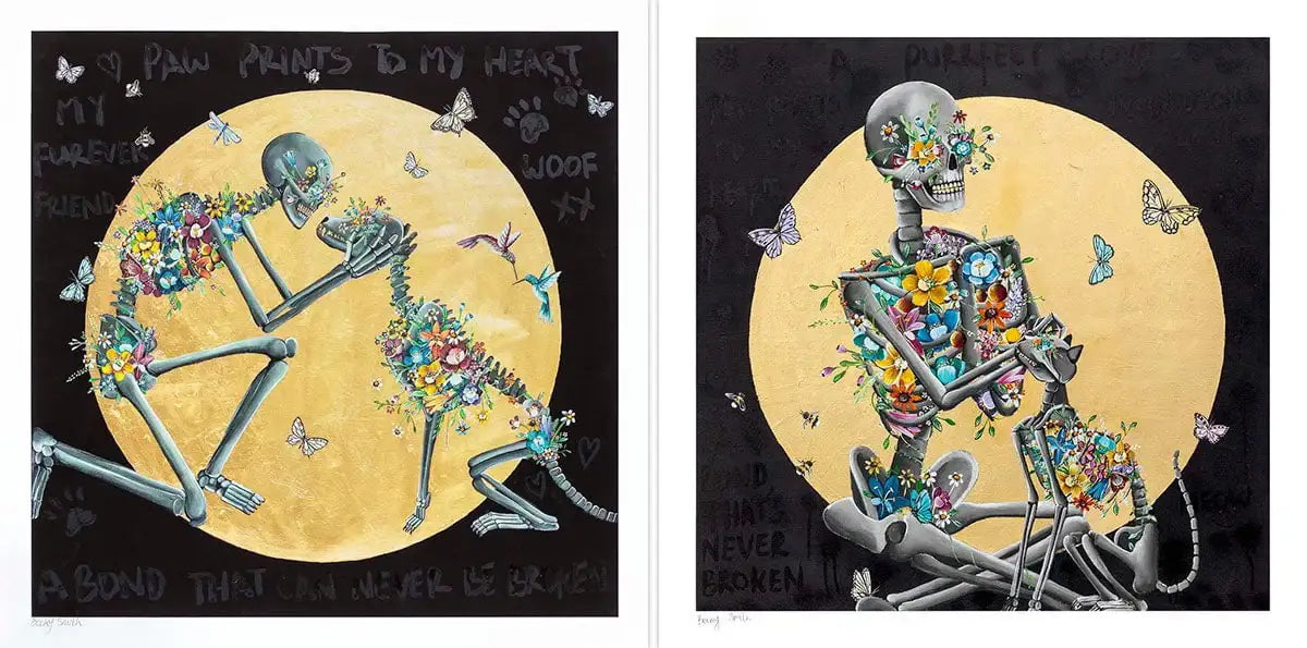 A Purrfect Love and Paw Prints To My Heart - Artist Proof Set by artist Becky Smith - Wyecliffe Galleries