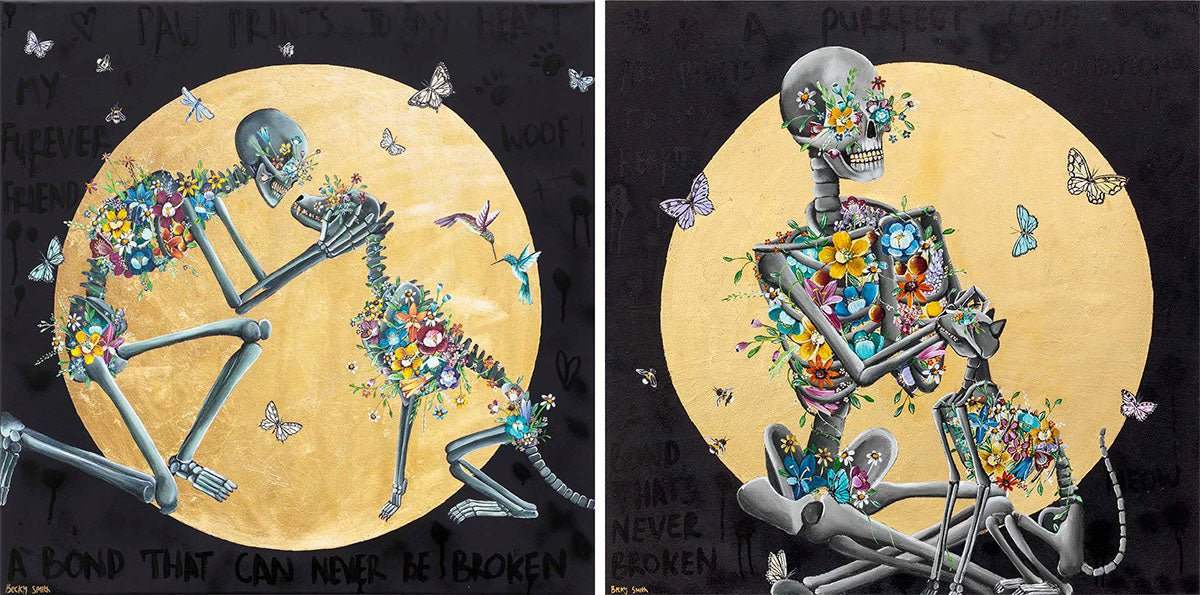 A Purrfect Love and Paw Prints To My Heart - Deluxe Edition Set by artist Becky Smith - Wyecliffe Galleries