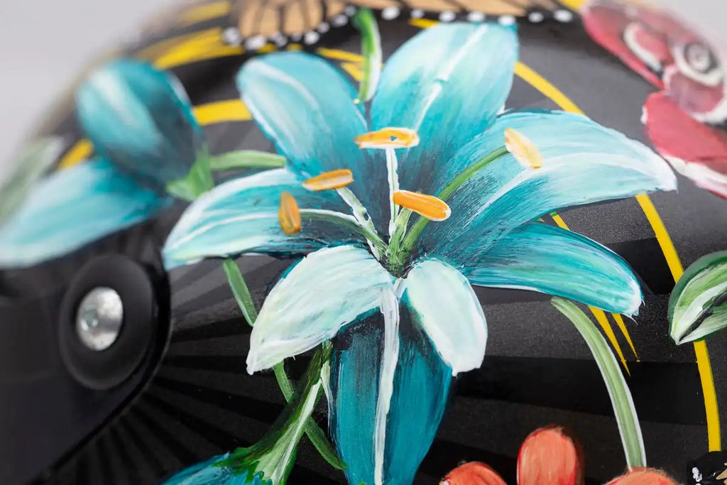 A Race With Nature - Original Hand-Painted F1 Helmet by artist Becky Smith - Wyecliffe Galleries