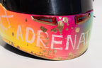 Adrenaline - Original Hand-Painted F1 Helmet - SOLD by artist Becky Smith - Wyecliffe Galleries