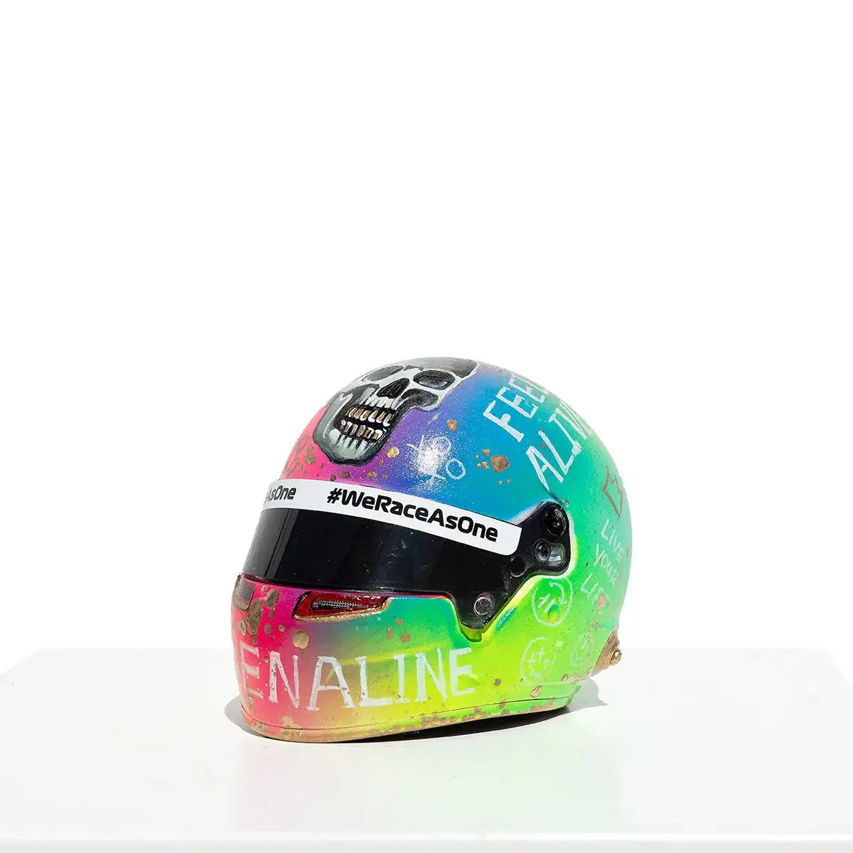 Adrenaline - Original Hand-Painted F1 Helmet - SOLD by artist Becky Smith - Wyecliffe Galleries
