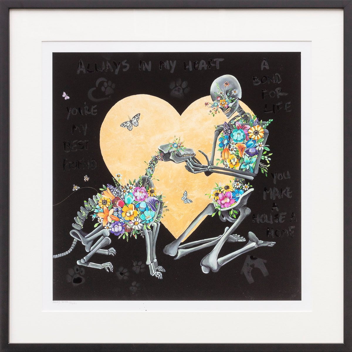 Always In My Heart - Artist Proof Paper Edition Becky Smith Black Matte Frame