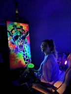 Are You Having A Giraffe - Original - SOLD by artist Becky Smith - Wyecliffe Galleries