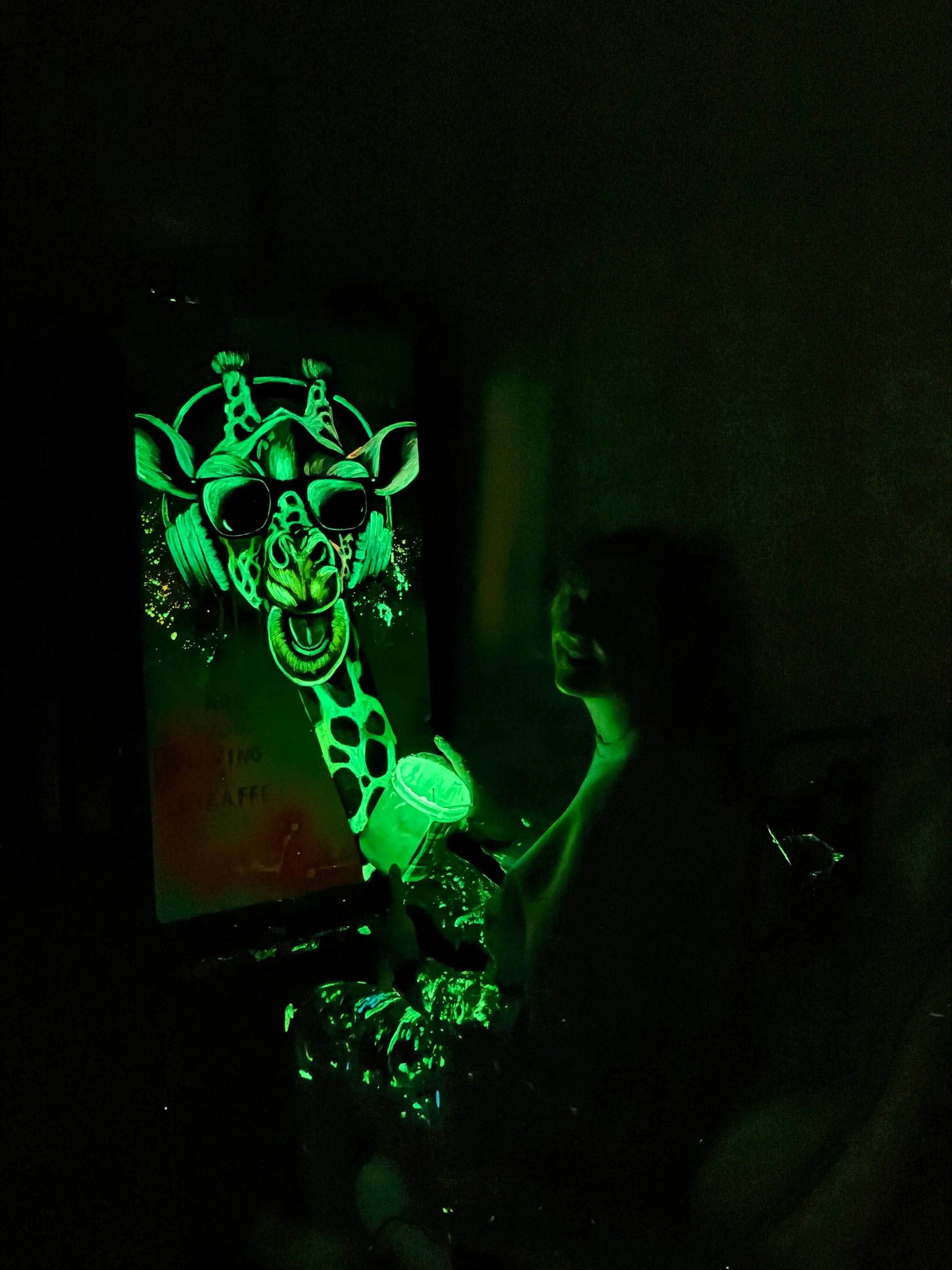 Are You Having A Giraffe - Original - SOLD by artist Becky Smith - Wyecliffe Galleries