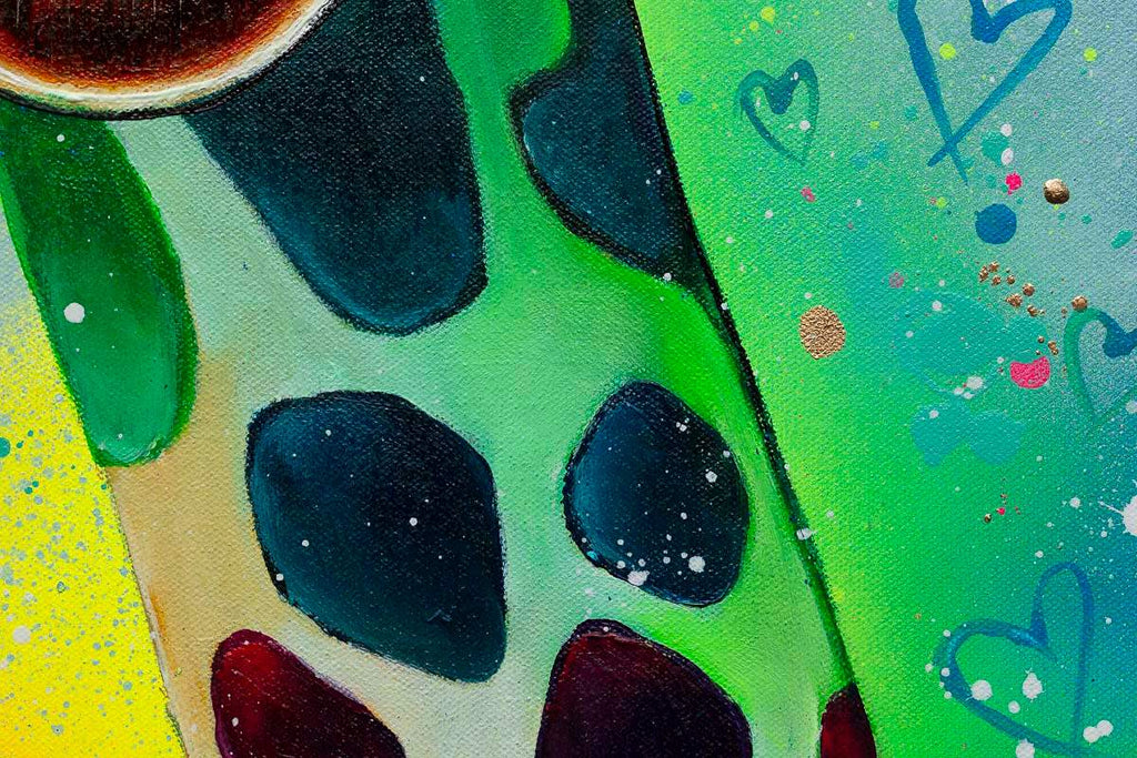 Are You Having A Giraffe - Original - SOLD by artist Becky Smith - Wyecliffe Galleries