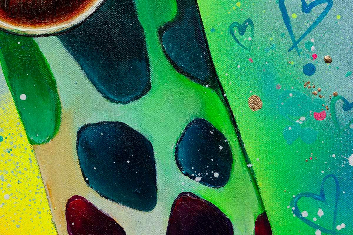 Are You Having A Giraffe - Original - SOLD by artist Becky Smith - Wyecliffe Galleries