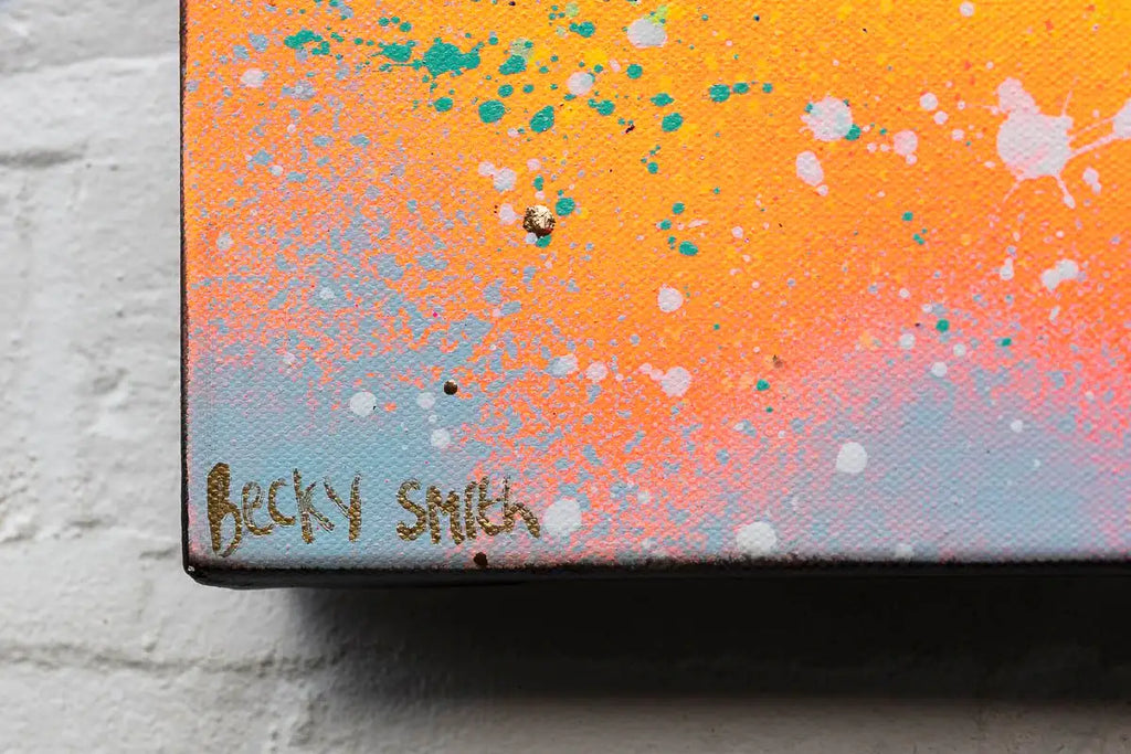 Are You Having A Giraffe - Original - SOLD by artist Becky Smith - Wyecliffe Galleries