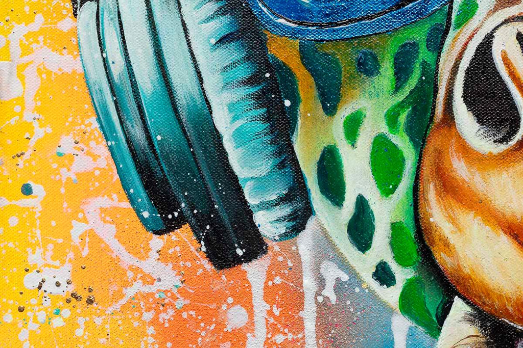 Are You Having A Giraffe - Original - SOLD by artist Becky Smith - Wyecliffe Galleries