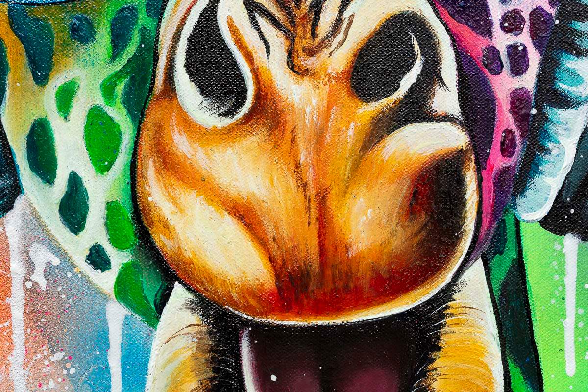 Are You Having A Giraffe - Original - SOLD by artist Becky Smith - Wyecliffe Galleries