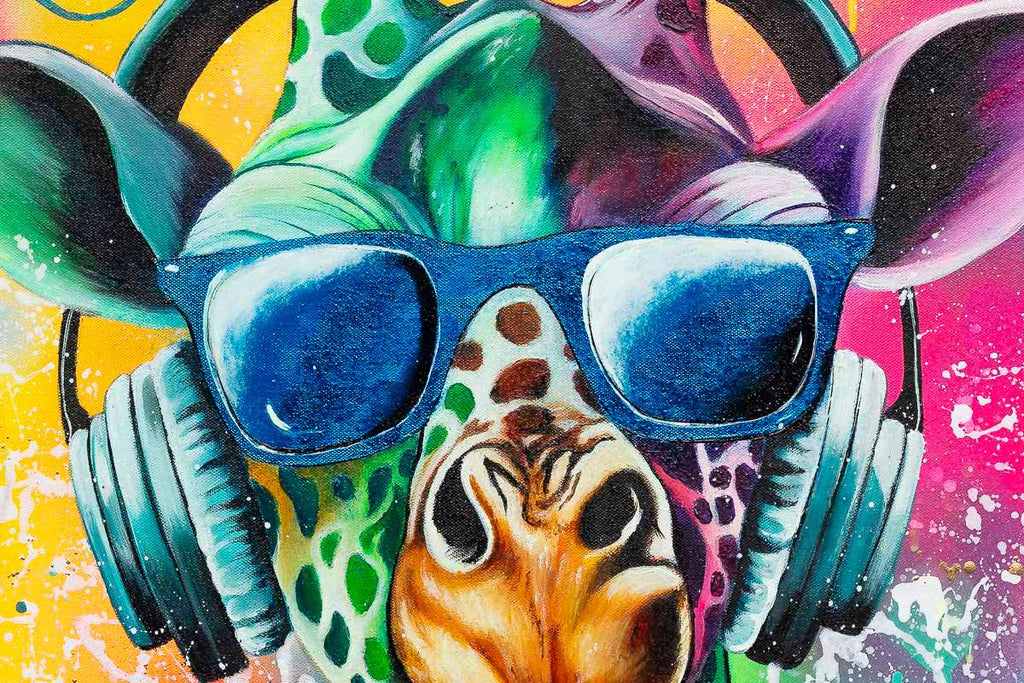 Are You Having A Giraffe - Original - SOLD by artist Becky Smith - Wyecliffe Galleries