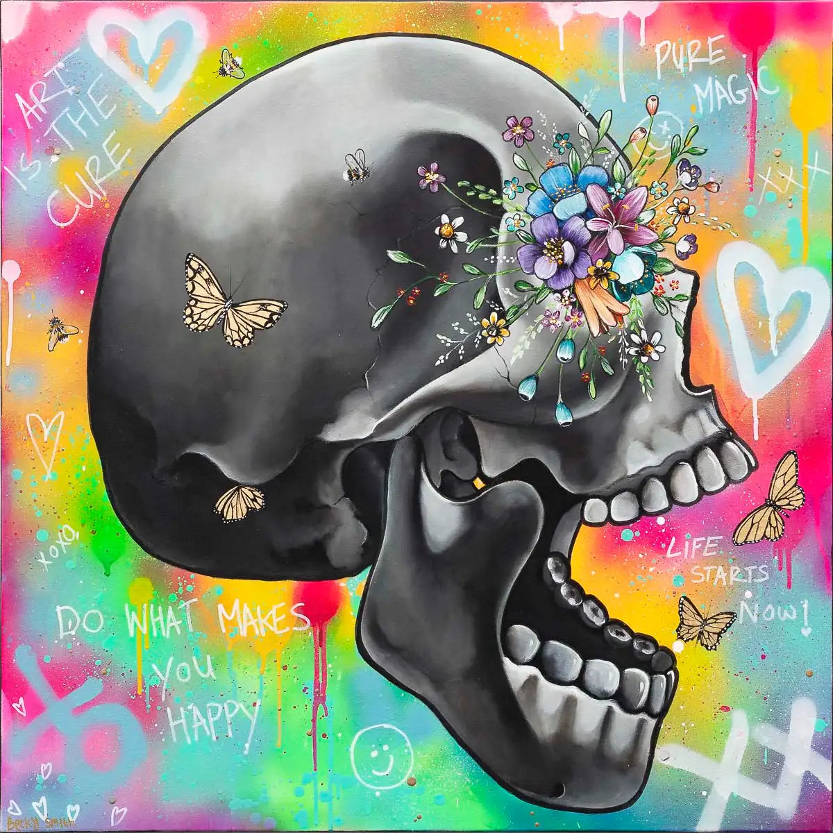Art Is The Cure - Original - SOLD by artist Becky Smith - Wyecliffe Galleries