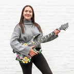 Beauty In The Music - Original Hand Painted Guitar by artist Becky Smith - Wyecliffe Galleries