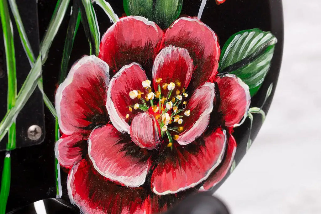 Beauty In The Music - Original Hand Painted Guitar by artist Becky Smith - Wyecliffe Galleries