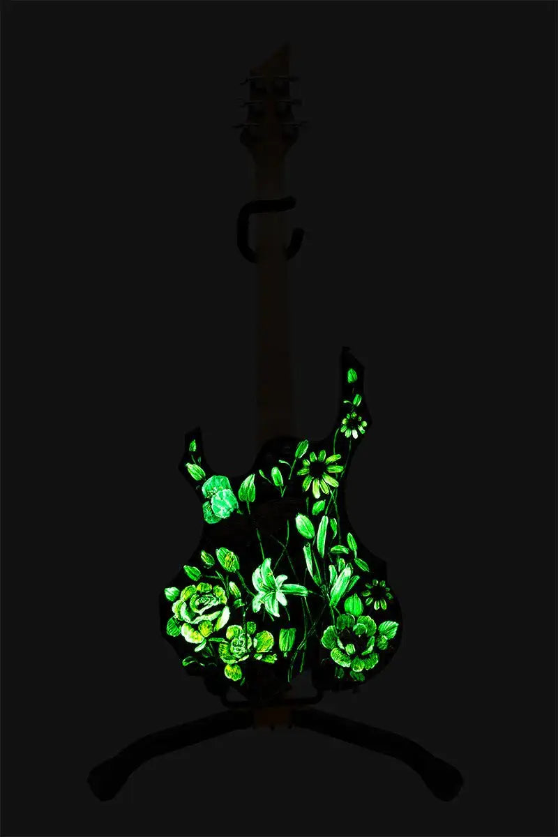 Beauty In The Music - Original Hand Painted Guitar by artist Becky Smith - Wyecliffe Galleries