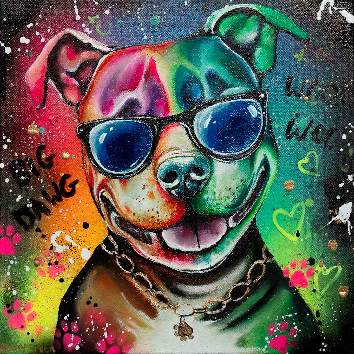 Big Dawg - Original - SOLD by artist Becky Smith - Wyecliffe Galleries