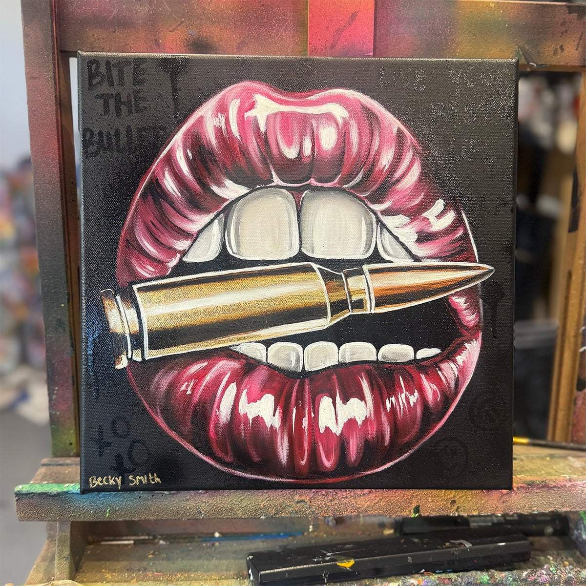 Bite The Bullet - Original - SOLD by artist Becky Smith - Wyecliffe Galleries